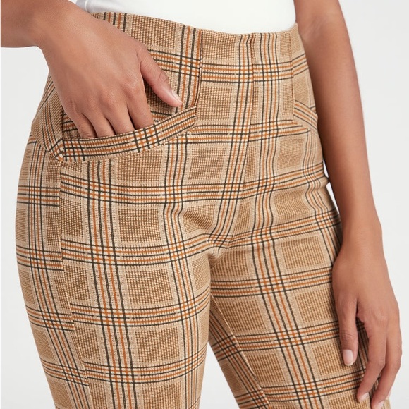 Liverpool Stella Plaid Kick Flare Pants - Picture 3 of 9